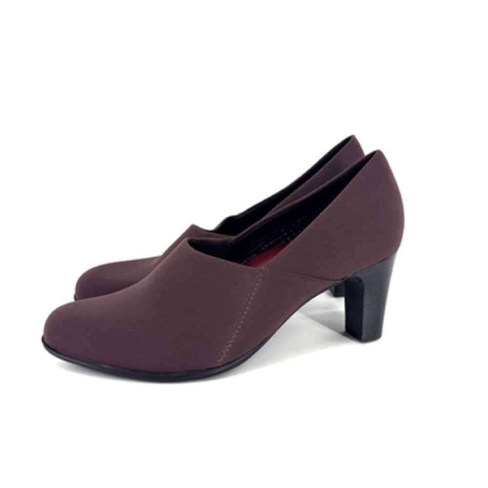 Abeo Shoes Women's 10N Burgundy Stretch Viera Pump Heels